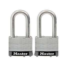 Master Lock 1SSTLFHC Padlock Set, Keyed Alike Key, 5/16 in Dia Shackle, 1-1/2 in H Shackle, Stainless Steel Shackle