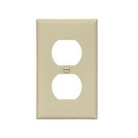 Eaton Wiring Devices BP5132V Wallplate, 4-1/2 in L, 2-3/4 in W, 1 -Gang, Nylon, Ivory, High-Gloss, Flush Mounting
