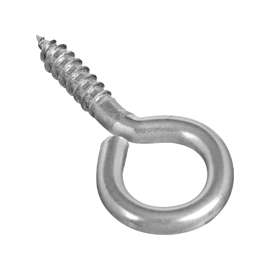 National Hardware 2016BC Series N220-467 Screw Eye, #4, 0.94 in L Thread, 2.19 in OAL, Stainless Steel