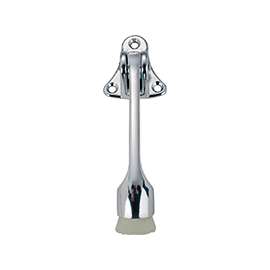 ProSource CL-230CH-PS Door Holder, 5-3/8 in L, 1-5/8 in W, 2 in H, Attaches to Door Mounting, Rubber/Zinc, Chrome
