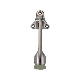 ProSource CL-230SN-PS Door Holder, 5-3/8 in L, 1-5/8 in W, 2 in H, Attaches to Door Mounting, Rubber/Zinc