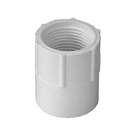 GENOVA 300 Series 30307CP Pipe Adapter, 3/4 in Slip, 3/4 in FIP, White