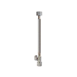 Keeney 2068PCPOLFC12K Quick Lock Valve, 5/8 in Connection, Compression, 125 psi Pressure, Stainless Steel Body