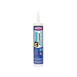 Loctite PL Marine 2016891 Adhesive Sealant, White, 24 hr Curing, 32 to 100 deg F, 10.1 fl-oz Cartridge