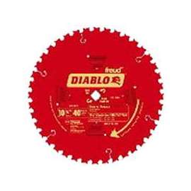 Diablo D1040W Circular Saw Blade, 10-1/4 in Dia, 5/8 in Arbor, 40-Teeth, Carbide Cutting Edge