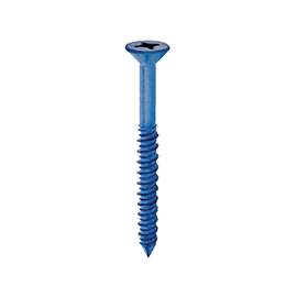 COBRA ANCHORS 632T Screw, 1/4 in Thread, 2-1/4 in L, Flat Head, Phillips, Robertson Drive, Steel, Fluorocarbon-Coated