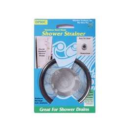 Whedon DP80C Shower Strainer with Ring, Stainless Steel, For: Bathtub Drains