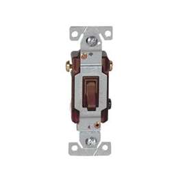 Eaton Wiring Devices 1303B-BOX Toggle Switch, 15 A, 120 V, Polycarbonate Housing Material, Brown