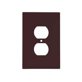 Eaton Wiring Devices 2142B-BOX Receptacle Wallplate, 5-1/4 in L, 3-1/2 in W, 1 -Gang, Thermoset, Brown, High-Gloss