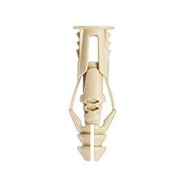 COBRA ANCHORS 170S Wall Anchor, Polyethylene, Chrome, 29 lb