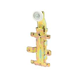 Prime-Line N 6602 Roller Assembly, 7/8 in Dia Roller, 1/4 in W Roller, Nylon, Brown, 1-Roller, 60 lb, Top Mounting