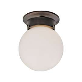 Boston Harbor Single Light Ceiling Fixture, 120 V, 60 W, 1-Lamp, A19 or CFL Lamp, Bronze Fixture