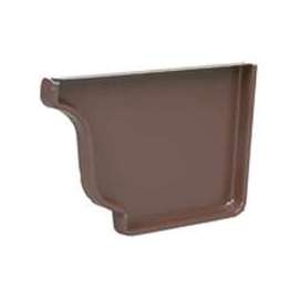 Amerimax 2520619 Gutter End Cap, 5 in L, Rubber, Brown, For: 5 in K-Style Gutter System