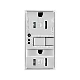 Eaton Wiring Devices TRSGFNL15W-K GFCI and Nightlight, 2 -Pole, 15 A, 125 V, Back, Side Wiring, NEMA: 5-15R, White