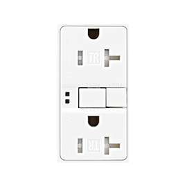 Eaton Wiring Devices TRSGF20W GFCI Duplex Receptacle, 2 -Pole, 20 A, 125 V, Back, Side Wiring, NEMA: 5-20R, White