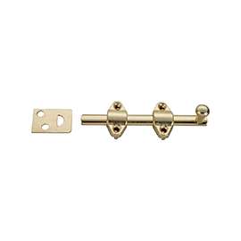 ProSource 23260BBB-PS Surface Bolt, 0.7 in Bolt Head, 4 in L Bolt, Brass