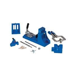 Kreg K4MS Pocket-Hole Jig, 3-Guide Hole, Nylon, For 1/2 to 1-1/2 in Thick Materials