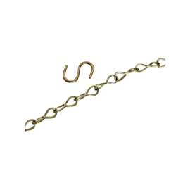Landscapers Select GB0033L Planter Chain, 18 in L, Steel, Brass, Ceiling Mount Mounting