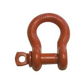 Screw Pin Anchor Shackles, 1/4 in Bail Size, .75 Ton, Orange Paint
