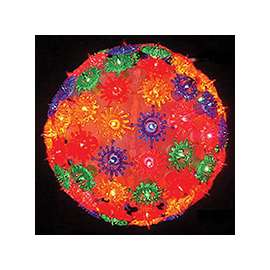Hometown Holidays 60961 Pre-Lit Christmas Specialty Decoration, 7 in H, Holiday Ball, Mini Bulb, Multi-Color