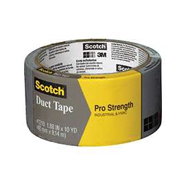 Scotch 1210-A Duct Tape, 10 yd L, 1.88 in W, Gray