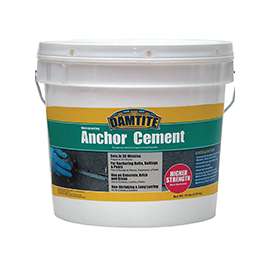 DAMTITE 08122/08121 Anchoring Cement, Powder, Gray, 48 hr Curing, 10 lb Pail