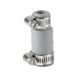 ProSource DWC-100 Dishwasher Connector with Clamp, 3/4 x 1 in, Hose Clamp, PVC, Gray