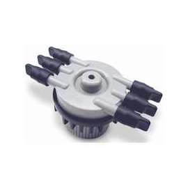 Rain Bird MANIF2PK Manifold, 1/2 in Connection, FPT x Barb, 6 -Port, 1/4 in Tubing, Plastic, Red