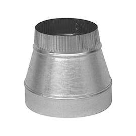 Imperial GV0816 Short Duct Reducer, 6 in L, 28 Gauge, Galvanized Steel