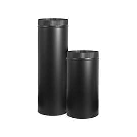 Imperial BM0110 Stove Pipe, 5 in Dia, 24 in L, Steel, Black