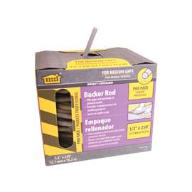 M-D 71551 Backer Rod, 1/2 in Dia, 250 ft L, Polyethylene, Gray