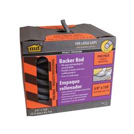 M-D 71552 Backer Rod, 5/8 in Dia, 150 ft L, Polyethylene, Gray