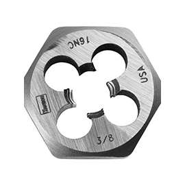 IRWIN 9434 Machine Screw Die, 3/8-16 Thread, NC Thread, Right Hand Thread, HCS
