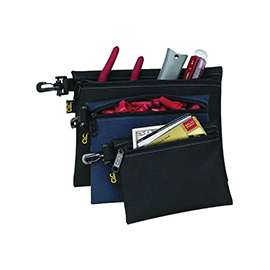 CLC Tool Works Series 1100 Zipper Bag, 1-Pocket, Polyester, Black/Khaki