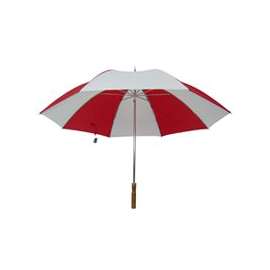 Diamondback Golf Umbrella, Nylon Fabric, Red/White Fabric, 29 in
