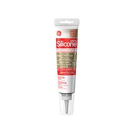 GE Silicone II SE2122 Kitchen and Bath Sealant, White, 65 deg F, 2.8 oz