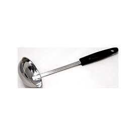 CHEF CRAFT 12960 Soup Ladle, 3.2 oz Volume, 11-1/2 in OAL, Stainless Steel, Black, Chrome