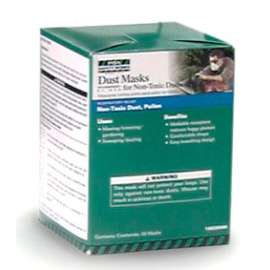 SAFETY WORKS 10028560 Non-Toxic Dust Mask, One-Size Mask, Polyester Facepiece, Green