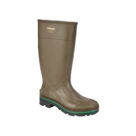 Servus Northener Series 75120-10 Non-Insulated Work Boots, 10, Brown/Green/Olive, PVC Upper, Insulated: No