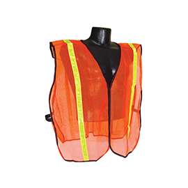 RADWEAR SVO1-S/XL Non-Rated Safety Vest, S/XL, Polyester, Green/Orange/Silver, Hook-and-Loop Closure