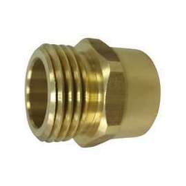 Landscapers Select PMB-468-3L Hose to Pipe Connector, 3/4 x 3/4, MHT x FIP, Brass, Brass, For: Garden Hose