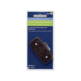 Leviton C20-05410-000 Cord Switch, 3 A, 125 V, Phenolic, Brown
