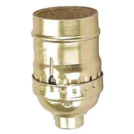 Leviton 9347-BR Keyless Lamp Holder, 250 V, 660 W