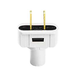 Leviton C22-48643-00W Electrical Plug, 2 -Pole, 15 A, 125 V, NEMA: NEMA 1-15P, White