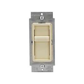 Leviton C21-06672-1LI Slide Dimmer, 120 VAC, 150 W, CFL, Halogen, Incandescent, LED Lamp, Ivory