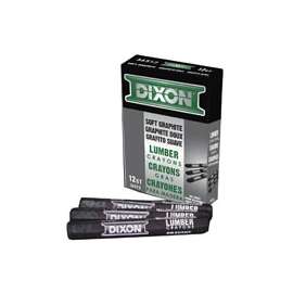 DIXON TICONDEROGA 36512 Lumber Crayon, Soft Graphite, 1/2 in Dia, 4-1/2 in L