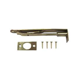 ProSource LR-004-PS Flush Bolt, 1 x 1/2 in Bolt Head, 5 in L Bolt, Solid Brass, Polished Brass