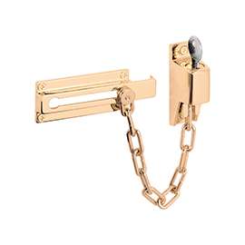 Defender Security U-9912 Chain Door Guard, Brass