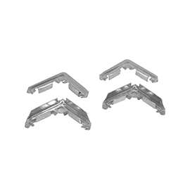 Make-2-Fit PL 14268 Miter Cut Screen Frame Corner, Aluminum, Mill, For: PL14039, PL14041, PL14042 Screen Frame