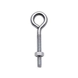 ProSource LR292 Eye Bolt, 4.7 mm Thread, Machine Thread, 1 in L Thread, 3/4 in Dia Eye, 94 lb Working Load